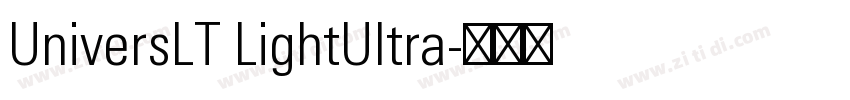 UniversLT LightUltra字体转换